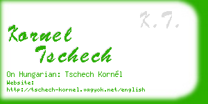 kornel tschech business card